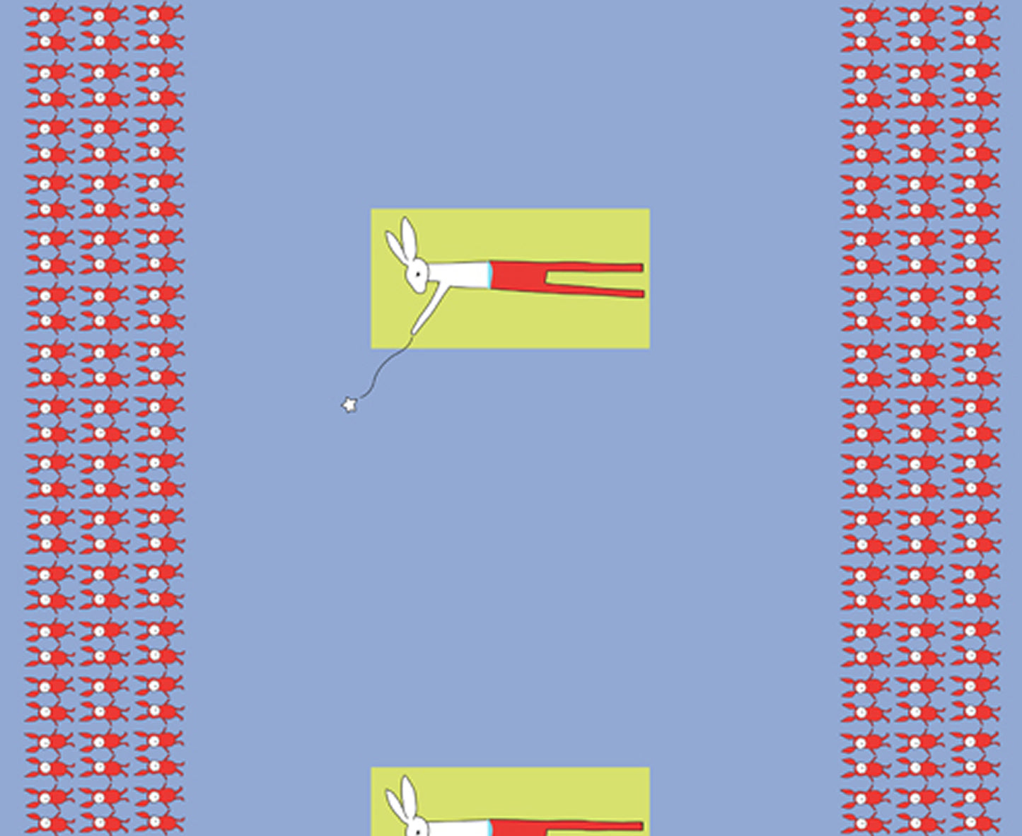 A-5758-B - Standing Solo Rabbit - Blue - Ric Rac Rabbits Collection - BLT-P111