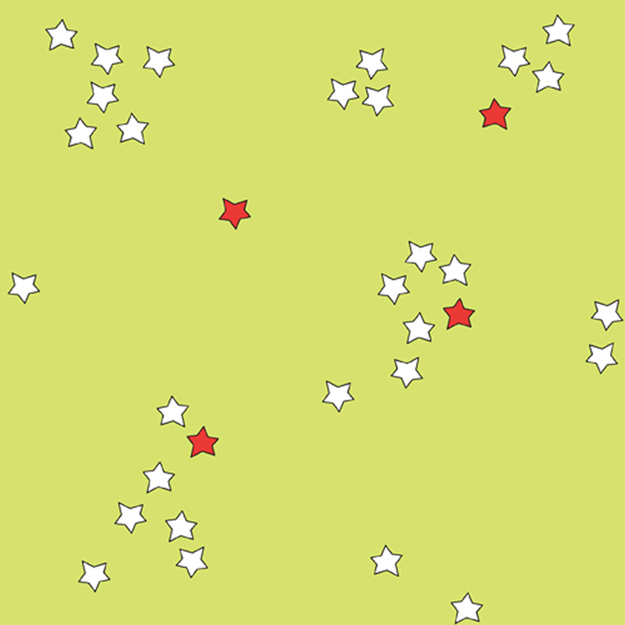 A-5764-BR - Stars - Citron - Ric Rac Rabbits Collection - BLT-P117