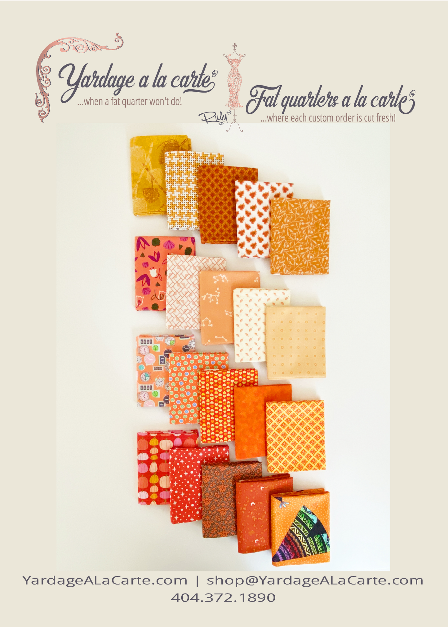FQ Bundle - Shades of Orange - 20 FQs