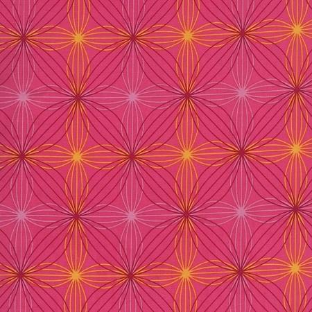 Wire Frame - Heaven & Helsinki Collection by Patty Young - DC5598-Fuchsia - Fuchsia - Orange - Michael Miller