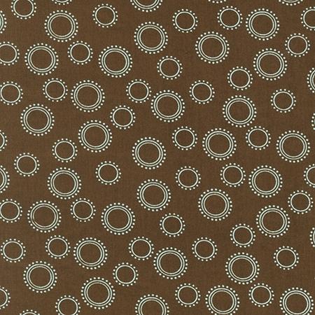 Circle Dots - BKT-10534-167-Chocolate - Blue on Brown - Pimatex Basics