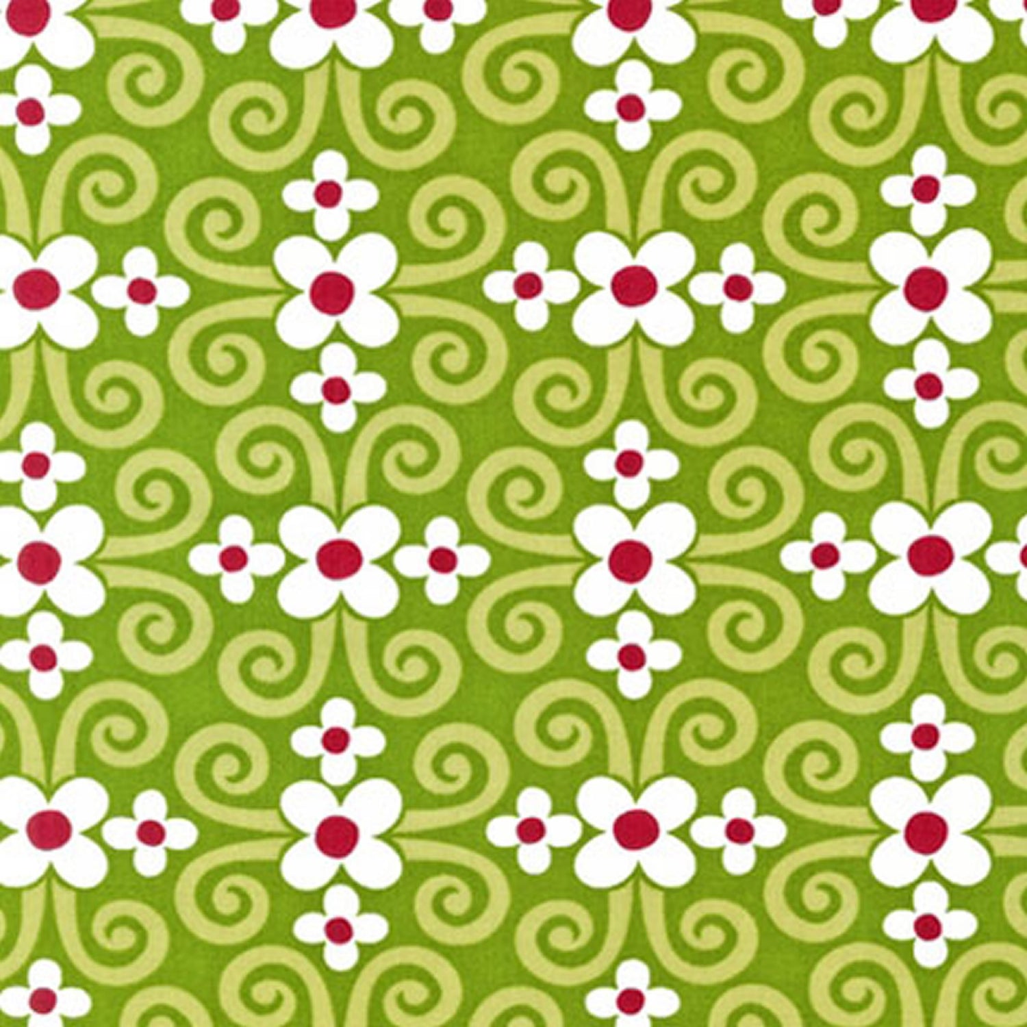 Pop Posies - Swirl Columns - ANM-12797-247 Cornflower FQ - Blue Brown on White - Robert Kaufman