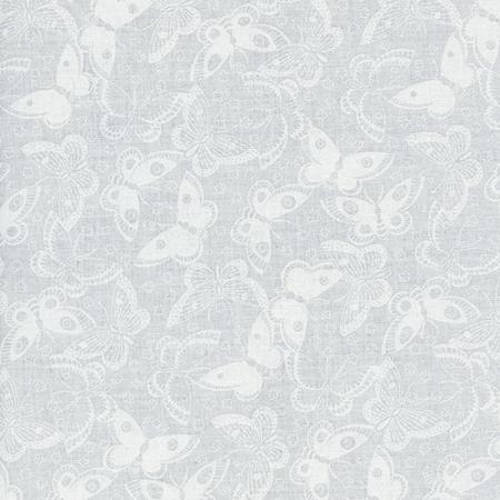Butterflies - HUE-C6565-White FQ - White On White -Tone On Tone - Timeless Treasure