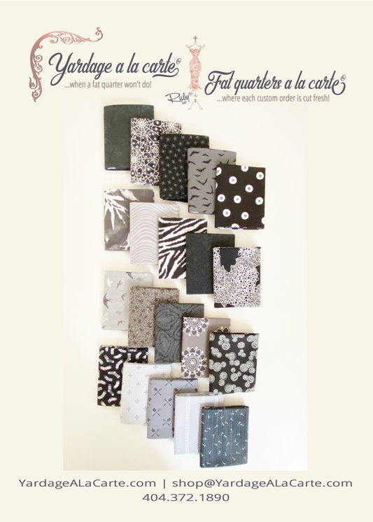 FQ Bundle - Shades of Black & Gray - 20 FQs