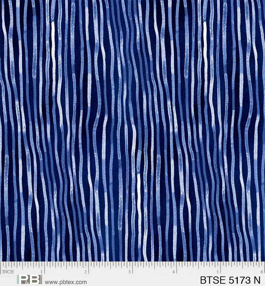 5173 N - By The Sea Collection - Stripes - Maria Over - Blues On Navy - BLT-Q6