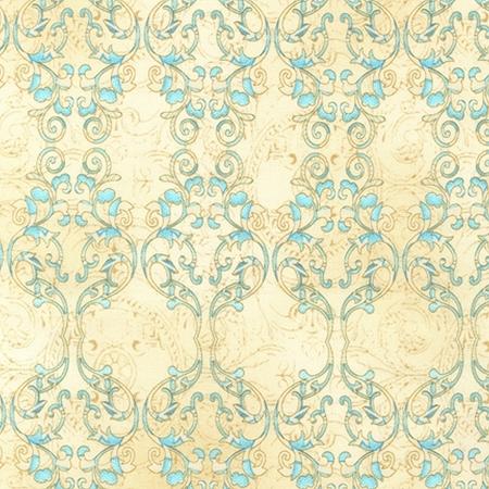 Natures Flora - Scroll Trellis - ATD-12030-268 Nature - Blue on Cream - Robert Kaufman