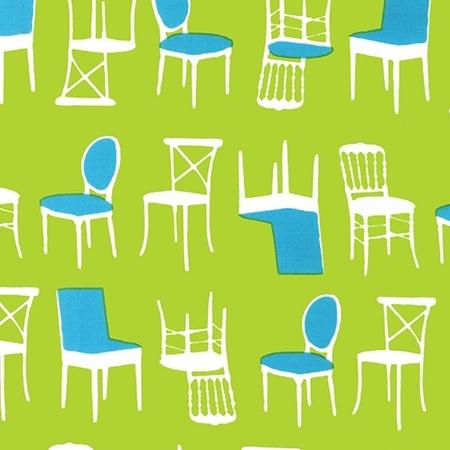 Perfectly Perched - Chairs - - AWN-12851-270 Meadow - Aqua - Citron - White - Robert Kaufman