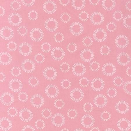 Pimatex Basics - Circle Dots - BKT-10534-10-Pink - White on Pink - Robert Kaufman