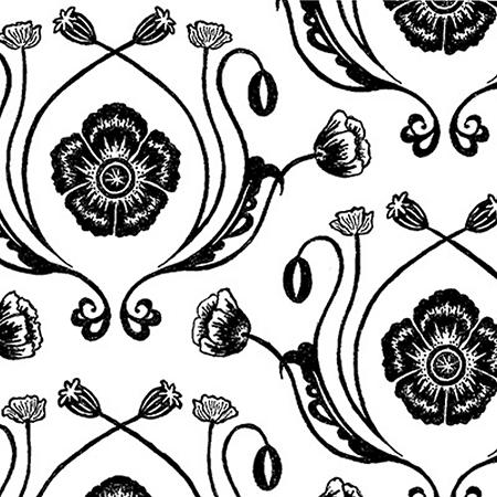 Poppy Patio - Poppy - 6089-9 - Black on White - Henry Glass