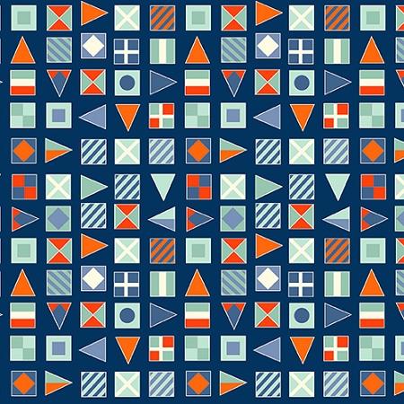 Nautical - Mariner Flags - The Henley Studio - TP-1239-B - Multicolored - Makower UK
