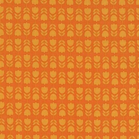 Mini Tulips - Heaven & Helsinki Collection by Patty Young - DC5589-Orange FQ - Orange - Yellow - Michael Miller