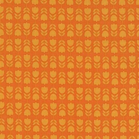 Mini Tulips - Heaven & Helsinki Collection by Patty Young - DC5589-Orange - Orange - Yellow - Michael Miller