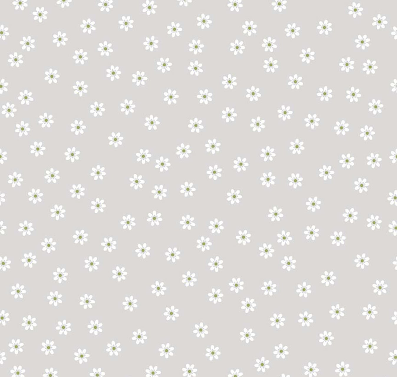 Polka Dots - Daisy - Stitches Collection by Lori Holt of Bee in My Bonnet - C3053 Gray FQ - Gray Green White - Riley Blake