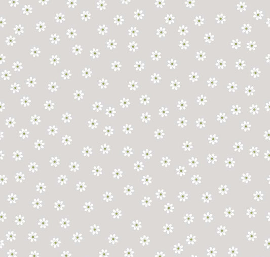 Polka Dots - Daisy - Stitches Collection by Lori Holt of Bee in My Bonnet - C3053 Gray FQ - Gray Green White - Riley Blake