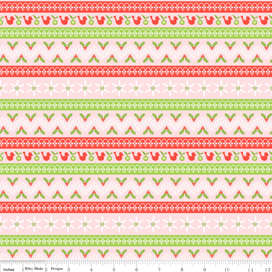 C2905-Pink-4648 - Stripes - White Wonderland