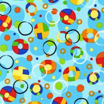 Creatures and Critters 2 - Circles - Amy Schimler - AAS-13203-195-Blue - Multicolored - Robert Kaufman