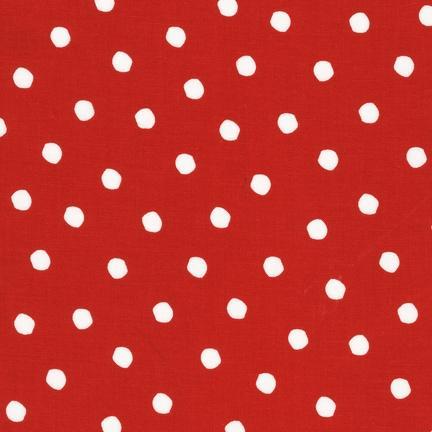 Dr. Seuss - Celebrate Seuss 2 - Dots - ADE-12778-99-Cherry - White on Cherry Red - Robert Kaufman