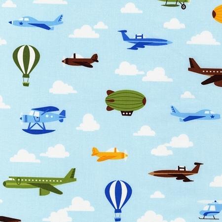 Out N About - Planes - Multicolored - Blue - Brown - Green - Orange - White on Blue - ACY-12839-63 Sky