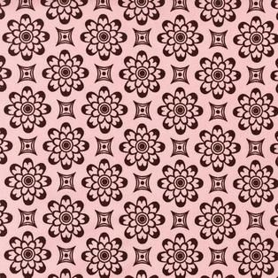 Arabesque Floral - BKT-8995-10-Pink - Multicolored - Brown on Pink Background - Pimatex Basics