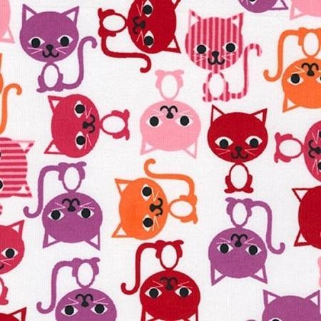 Cool - Cats - Wales Corduroy - AAK-14792-99 - Multicolored on White - Robert Kaufman