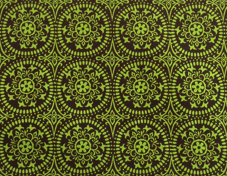 Woodland Whimsy - Medallion - AMF-13581 - Green - Green on Brown - Robert Kaufman