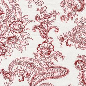 SG5214-REDX - Pristine Paisley - Weekend Clubhouse -Red On White - Michael Miller
