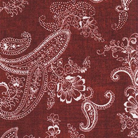 Pristine Paisley - Weekend Clubhouse - SG5214-RUBY - White On Red - Michael Miller