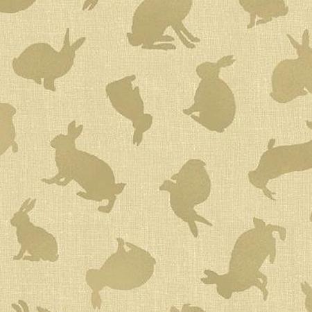 Rabbit Silhouette - Garden Tale Collection - 33795-6 Tan  FQ - Tan on Tan - Windham Fabrics