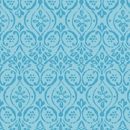 Damask - Two by Two Collection - 33576-2 - Blue on Blue - Windham Fabrics