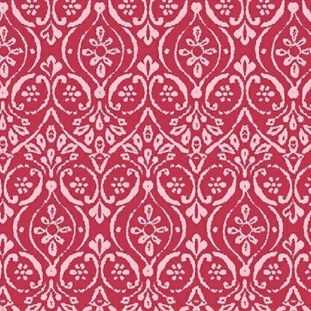 Damask - Two by Two Collection - 33576-5 FQ - Red on Pink - Windham Fabrics
