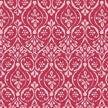 Damask - Two by Two Collection - 33576-5 FQ - Red on Pink - Windham Fabrics